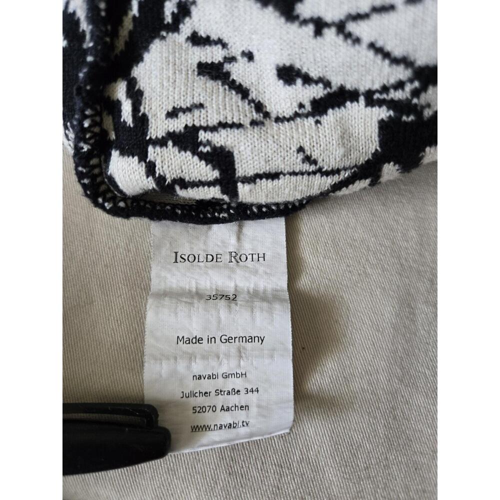 Isolde Roth Tunic Top Size 46 48 Black  White Pattern - Picture 4 of 6